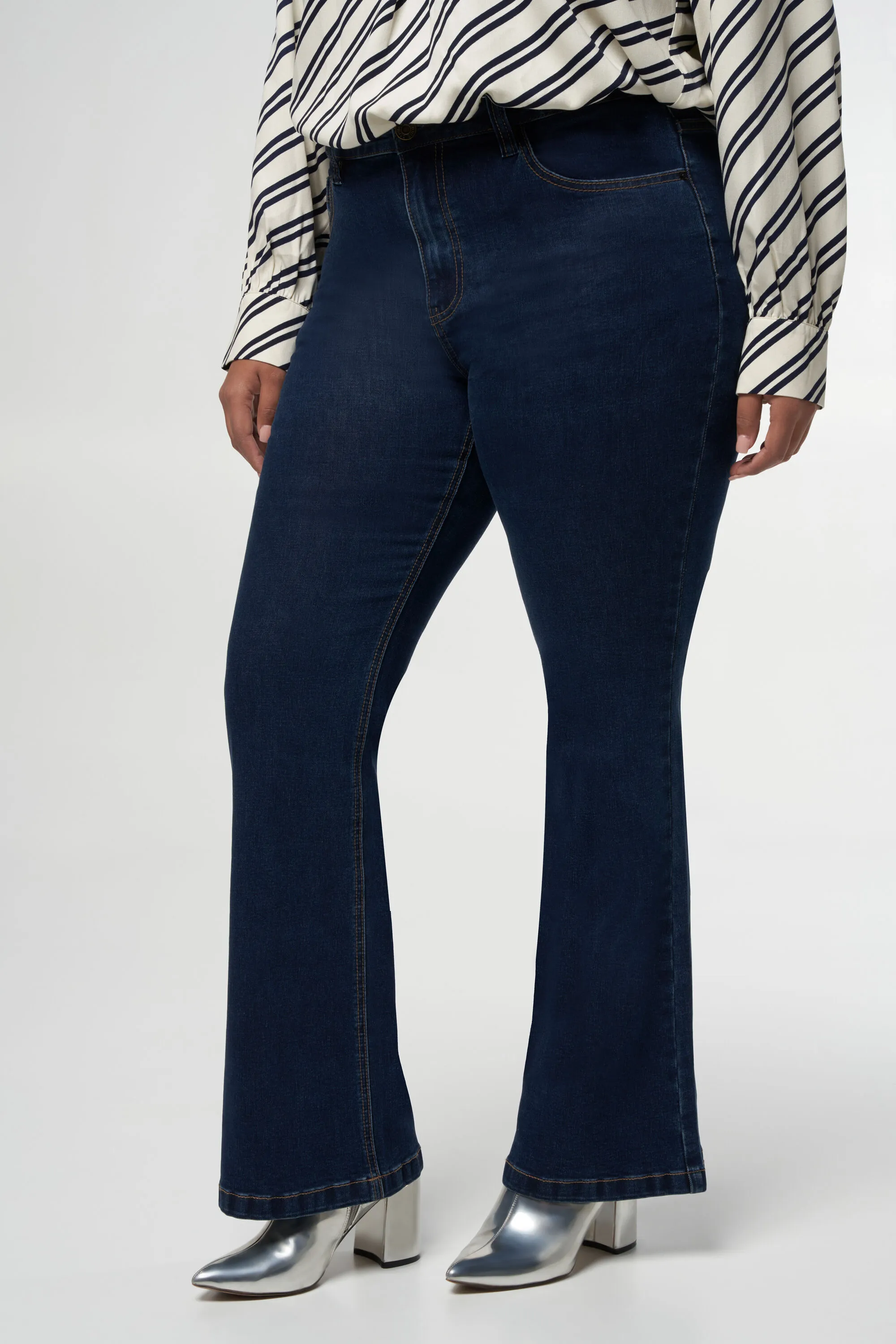 Femmes Jean évasé JASMIN Rinse Washed Denim | MS Mode