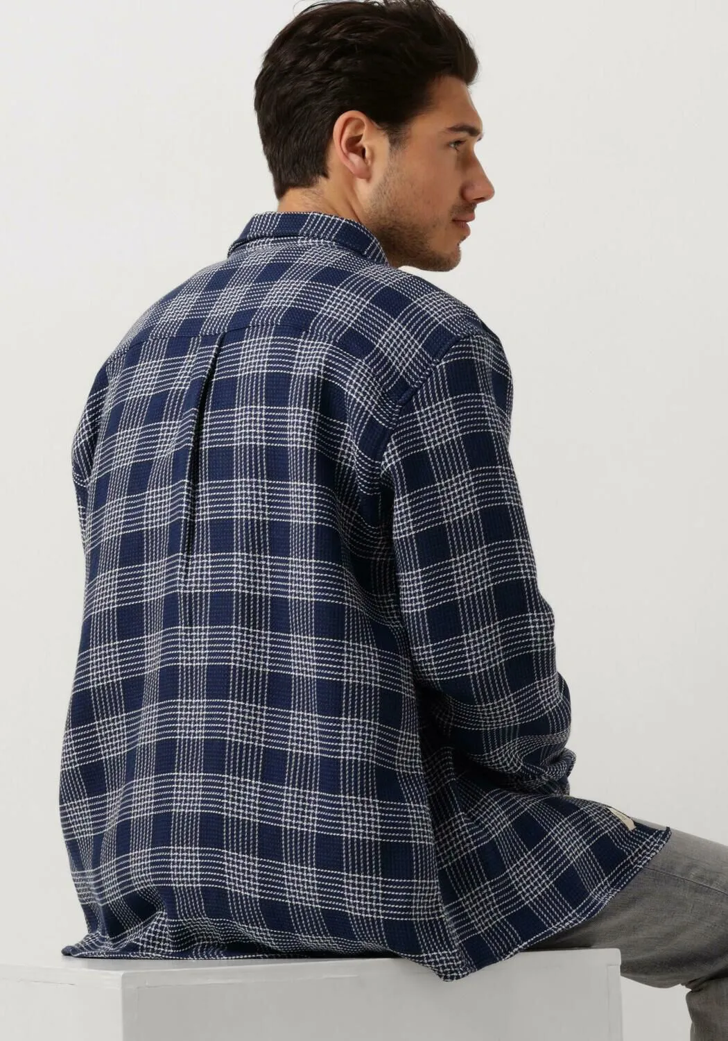 forét surchemise arctic check shirt en bleu