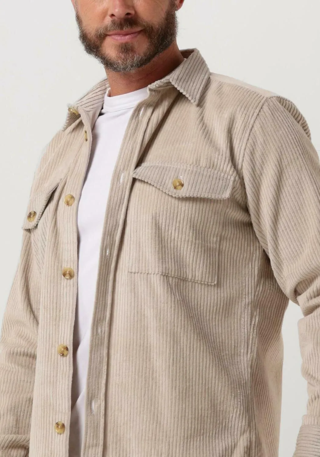 forét surchemise dense corduroy overshirt crème