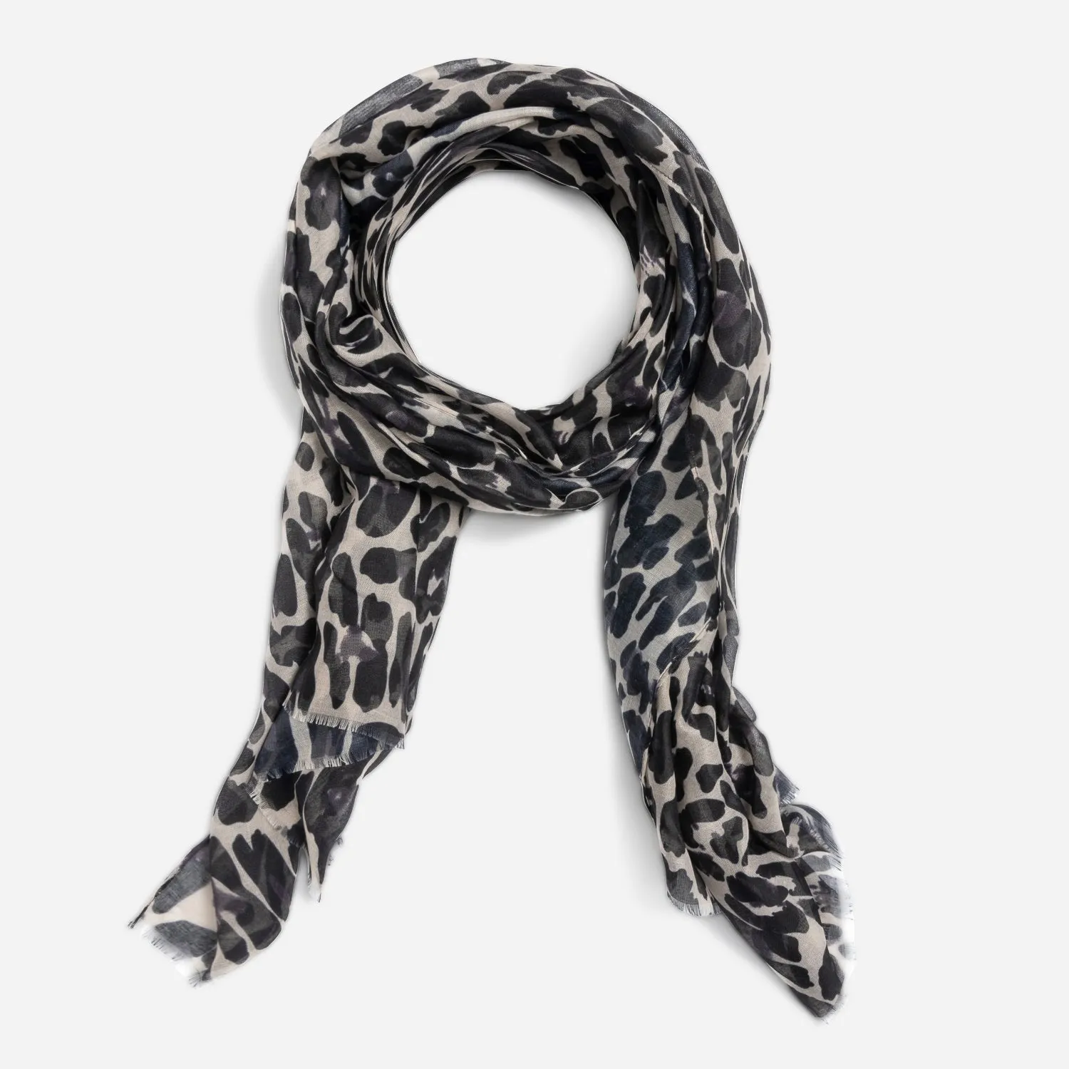 Foulard beige à motif léopard - Foulards / écharpes Accessoires | ERAM