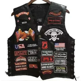 Gilet cuir biker Harley Davidson