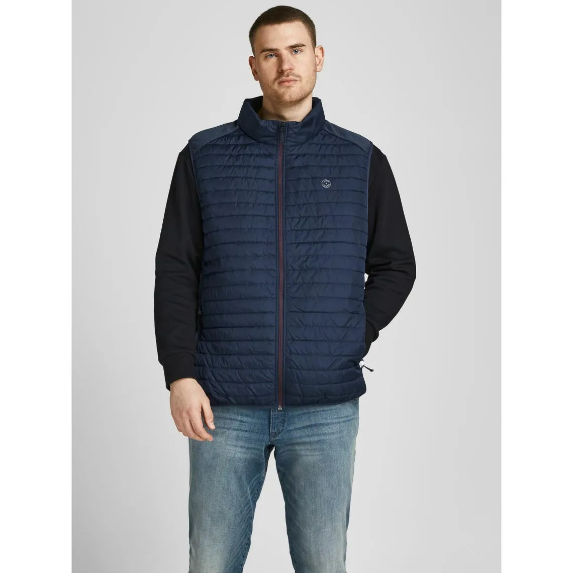 Gilet matelassé capuche Sans manches Bleu Marine Jake | 3 Suisses