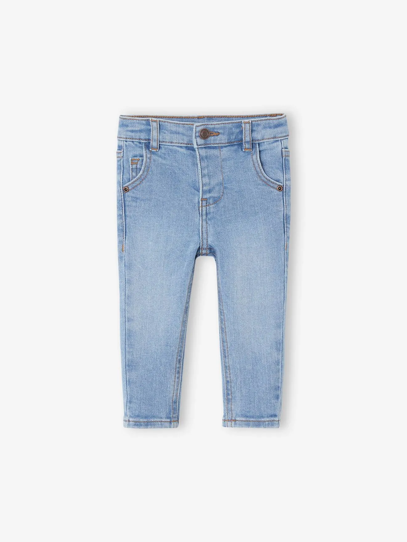 Jean bébé coupe droite BASICS denim brut - Vertbaudet