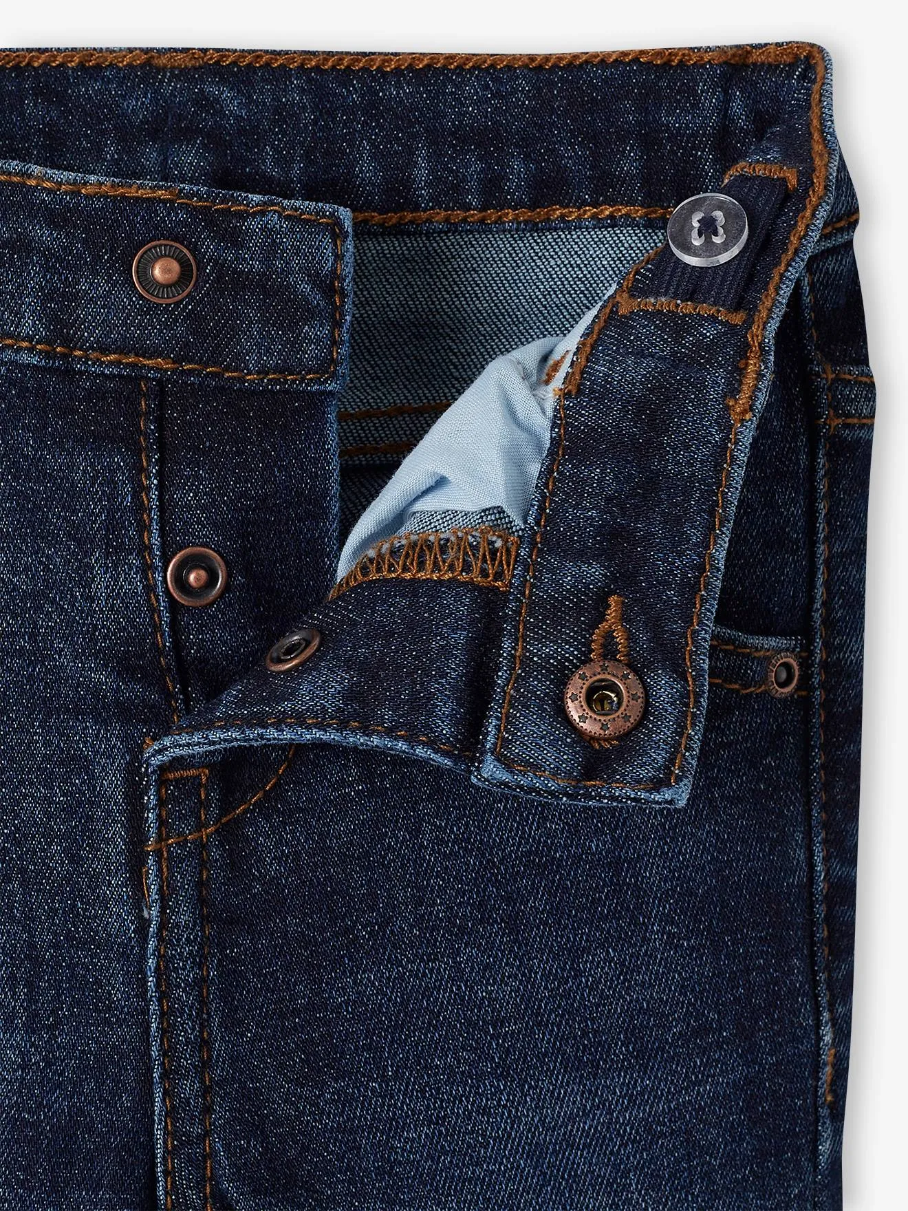 Jean bébé coupe droite BASICS denim brut - Vertbaudet