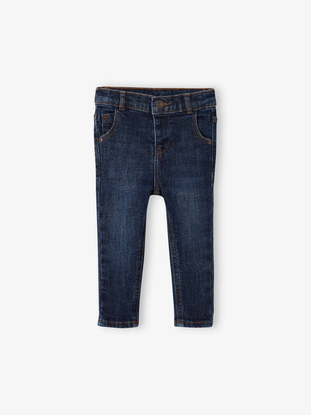 Jean bébé coupe droite BASICS denim brut - Vertbaudet