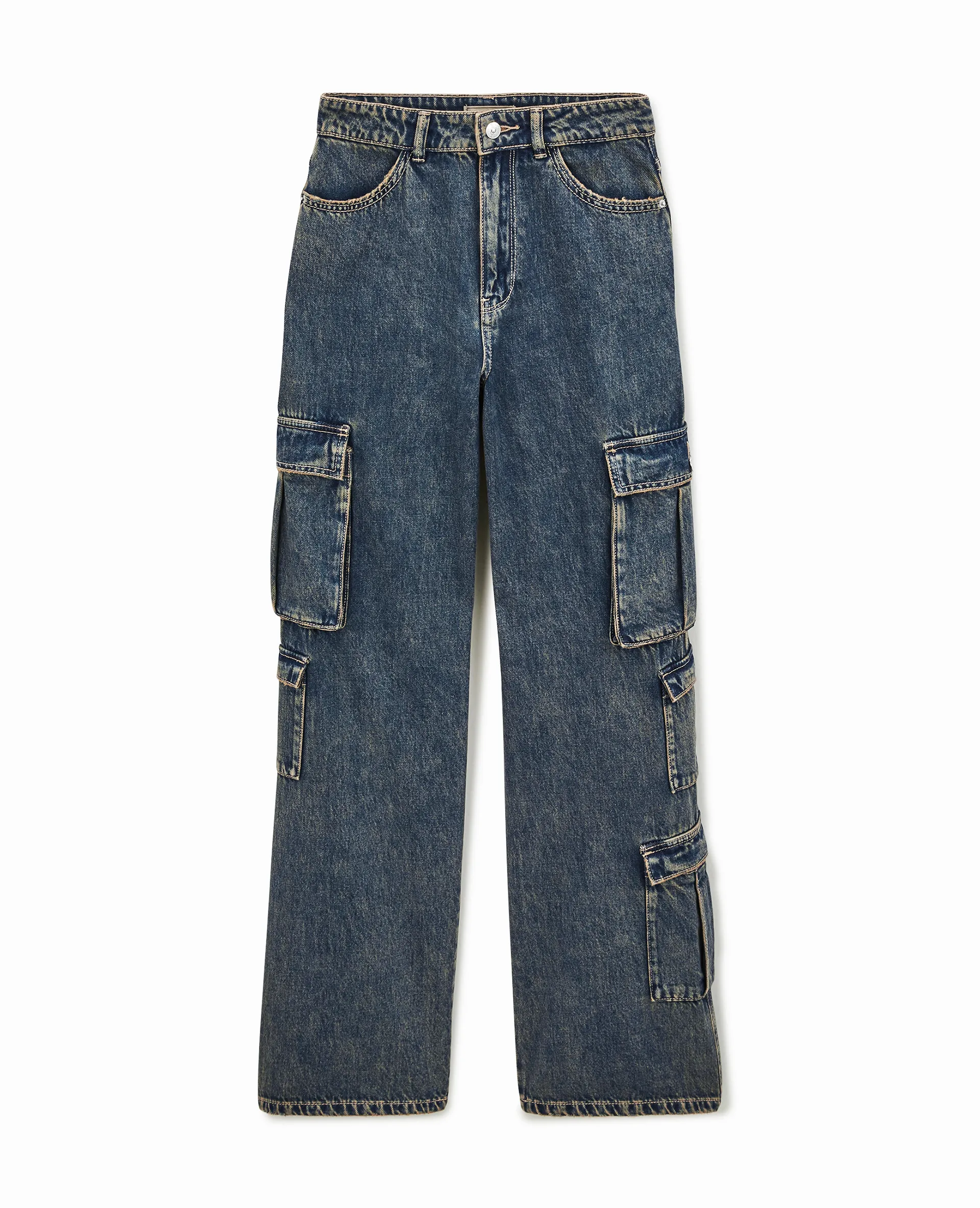 Jean cargo large effet dirty