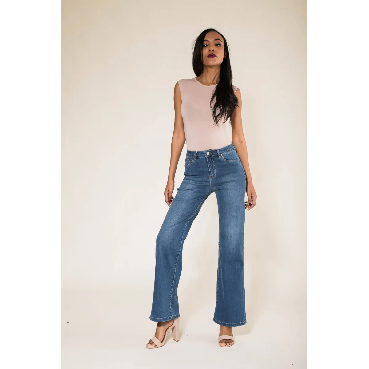 Jean Flare stretch Nina Carter femme - Matière noble 29,90€