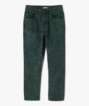 jean regular avec effet de couleur garcon vert jeans