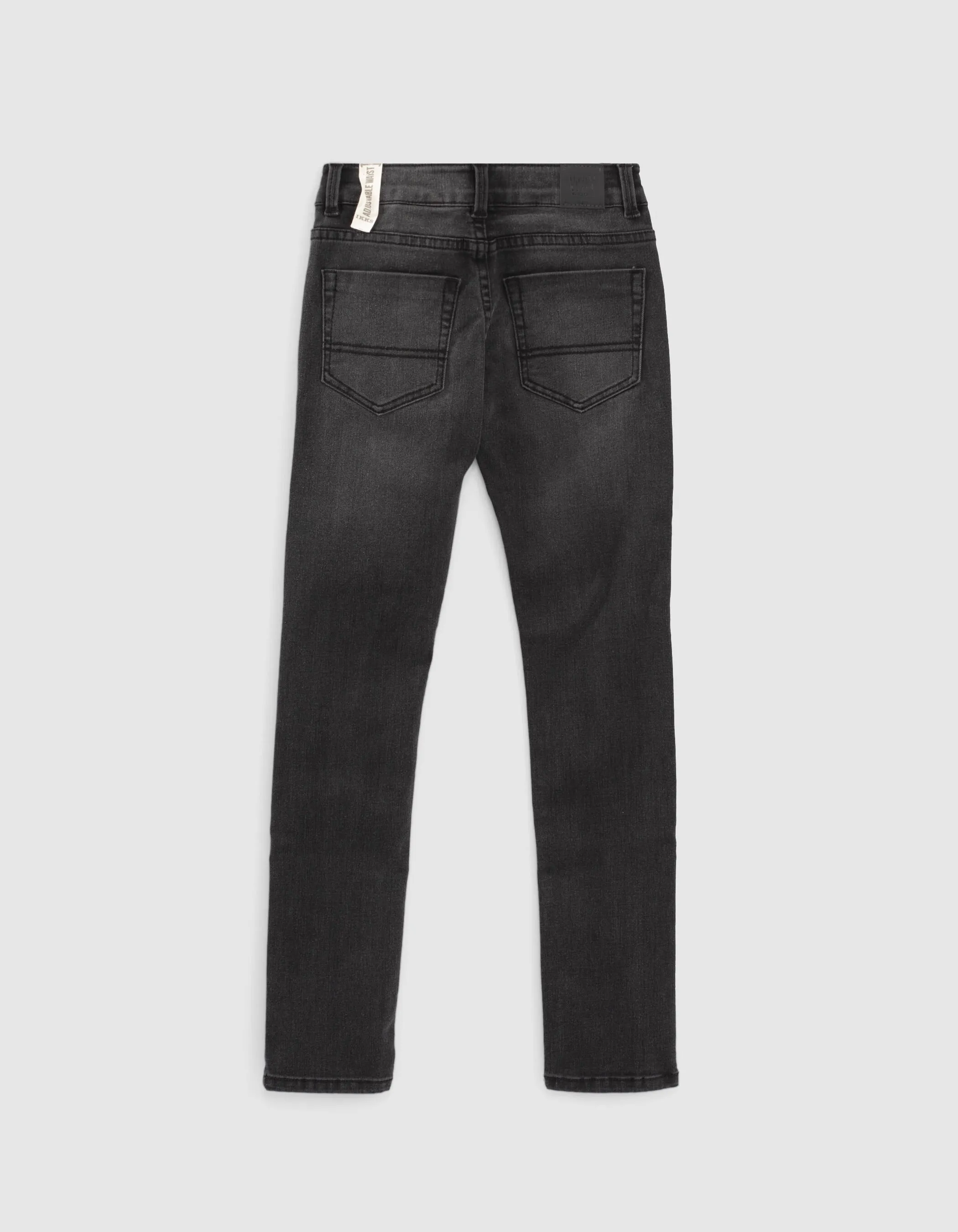 Jean skinny black used effet moustaches garçon 