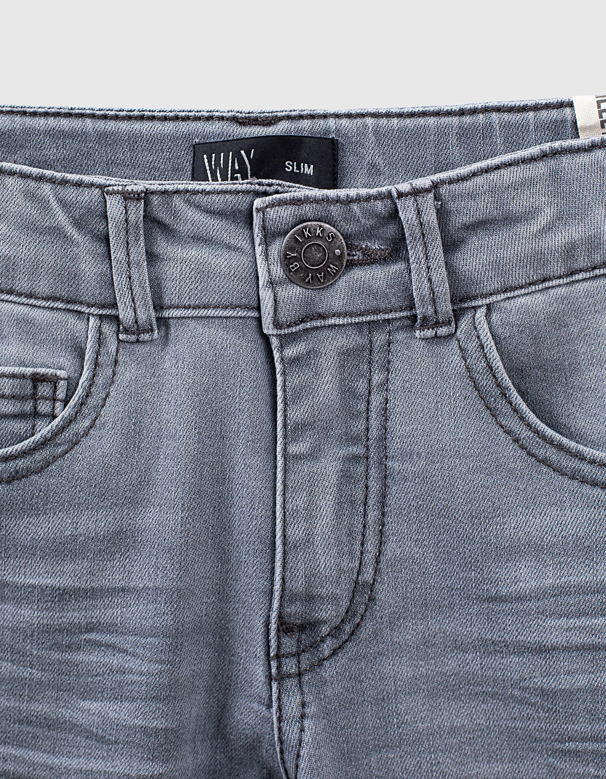 Jean slim light grey recyclé garçon 