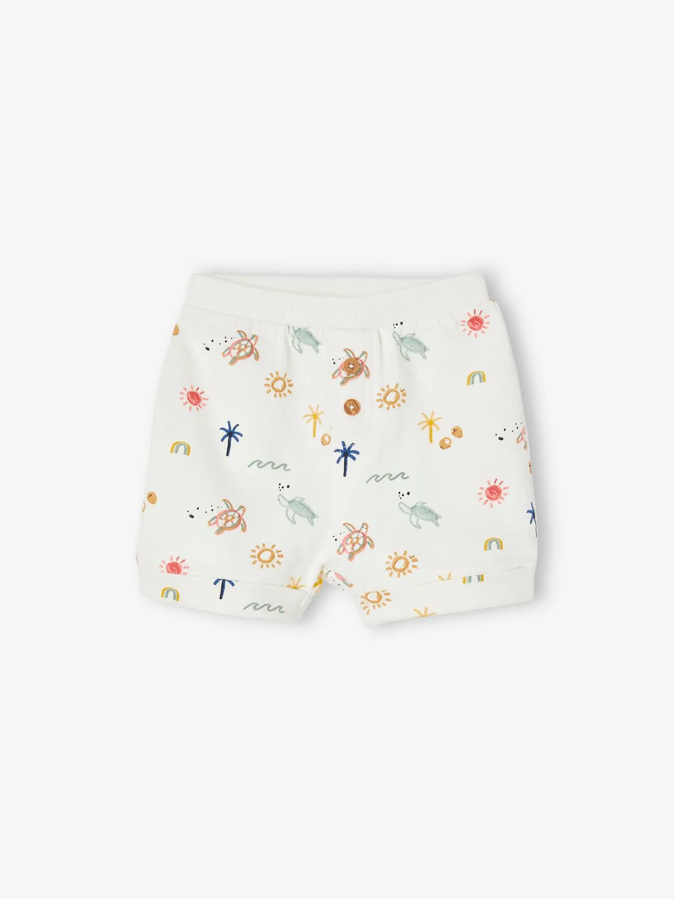 Lot de 2 shorts en molleton bébé vert d'eau - Vertbaudet