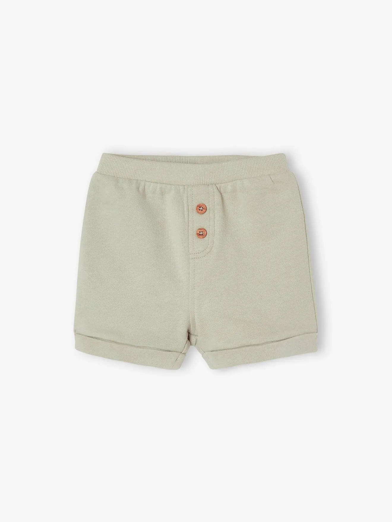 Lot de 2 shorts en molleton bébé vert d'eau - Vertbaudet