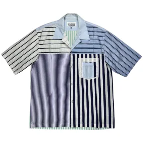 Maison Margiela Patchwork Striped Asymmetrical Shirt - SS19