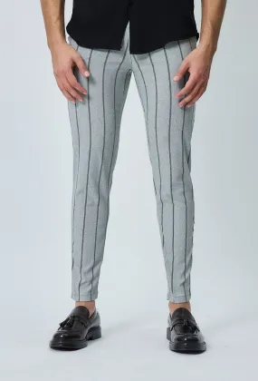 Pantalon classique à rayures stretch