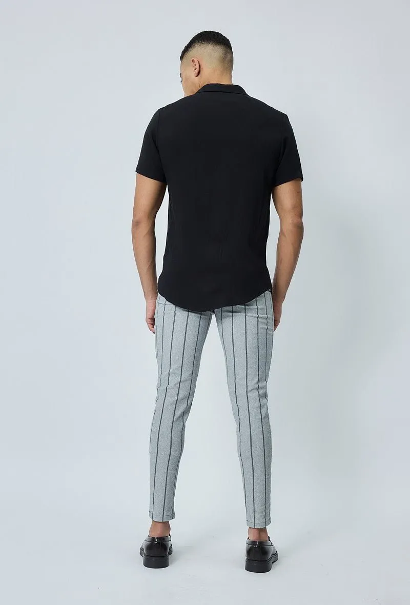 Pantalon classique à rayures stretch