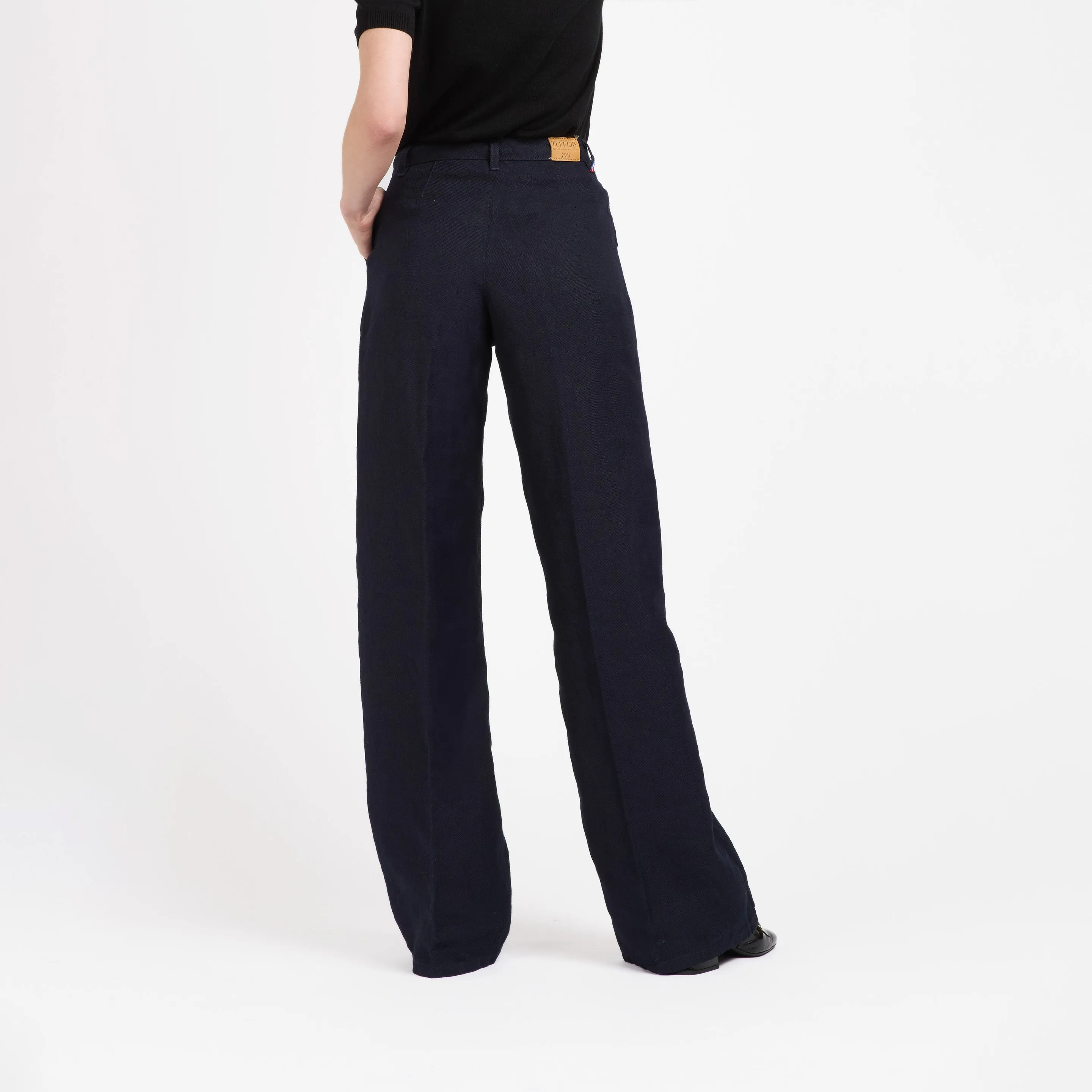 Pantalon femme droit taille haute 100% Lin - Gabi