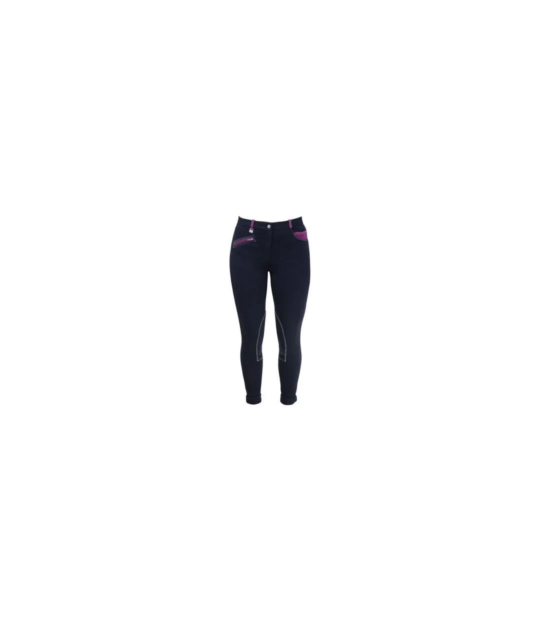 Pantalon jodhpur jean look femme bleu marine / pourpre HyPERFORMANCE