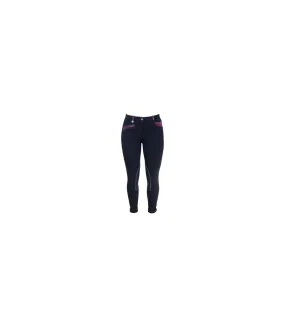 Pantalon jodhpur jean look femme bleu marine / pourpre HyPERFORMANCE