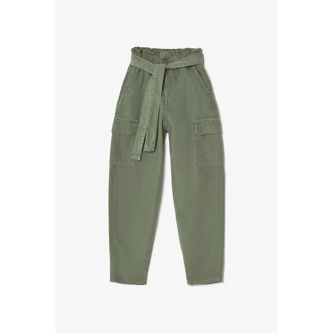 Pantalon loose, large MILA vert en coton | 3 Suisses