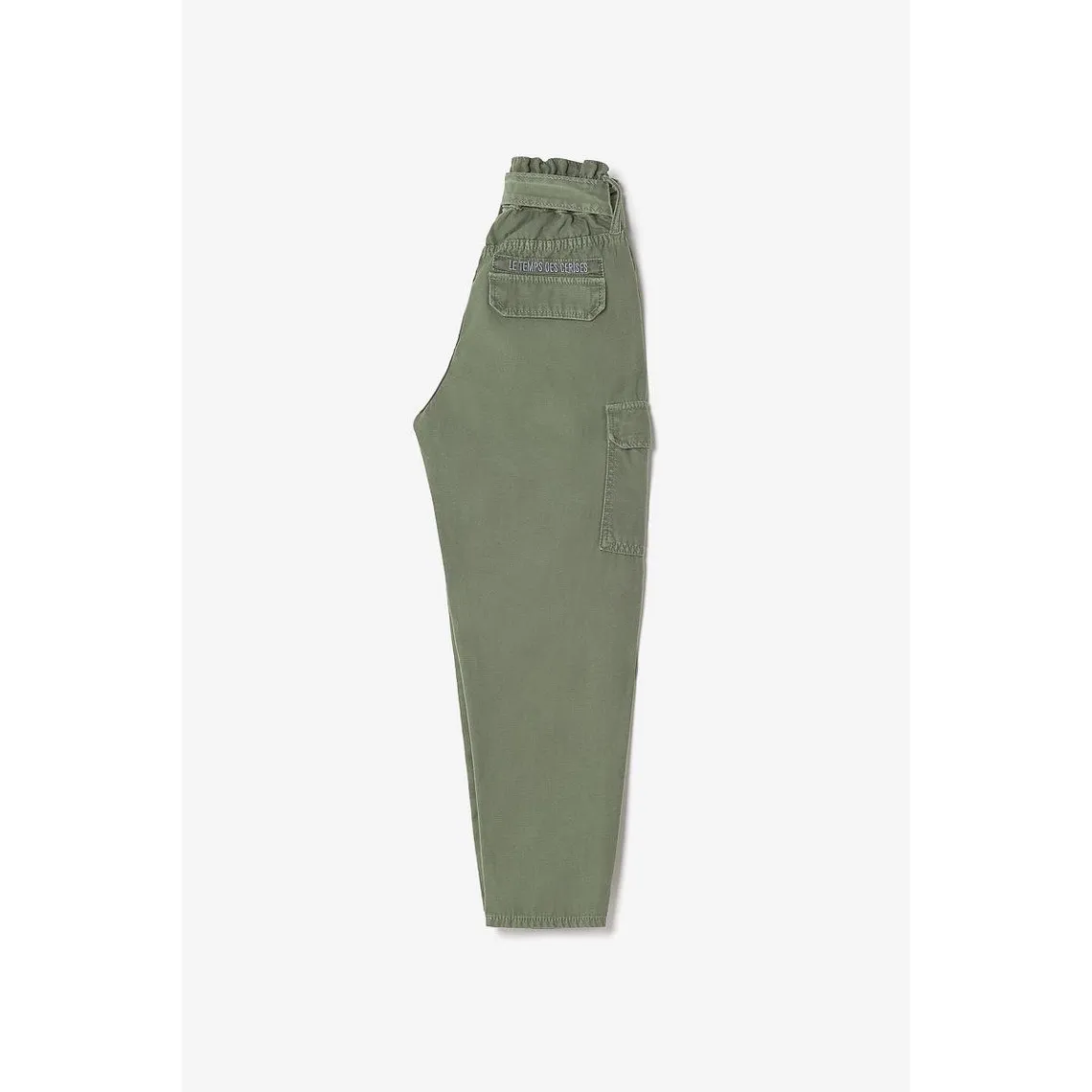 Pantalon loose, large MILA vert en coton | 3 Suisses