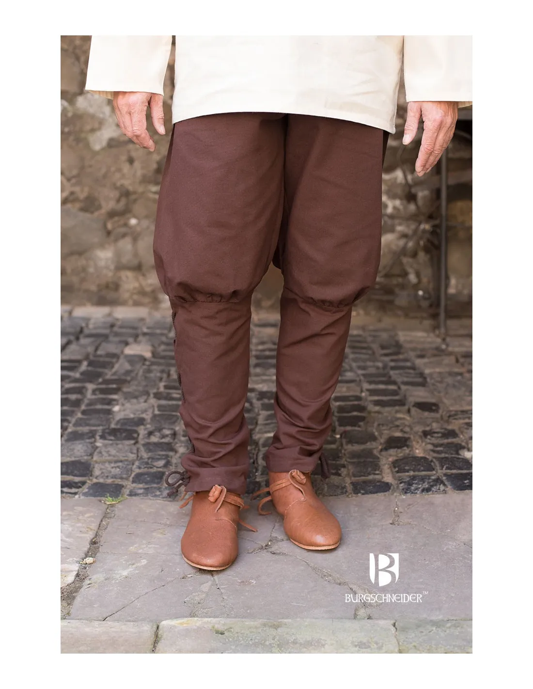 Pantalon médiéval Wigbold, marron ⚔️ Boutique Épées