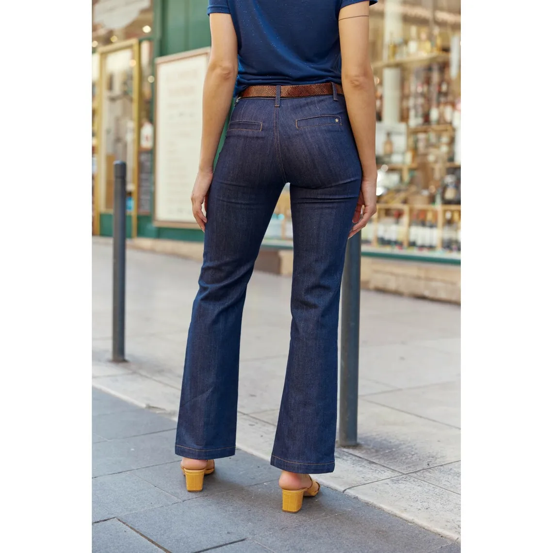 Pantalon SONNY - Brut bleu en coton | 3 Suisses