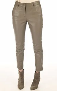 Pantalon Stage taupe Oakwood - La Canadienne - Pantalons / shorts Cuir Taupe