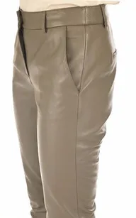 Pantalon Stage taupe Oakwood - La Canadienne - Pantalons / shorts Cuir Taupe