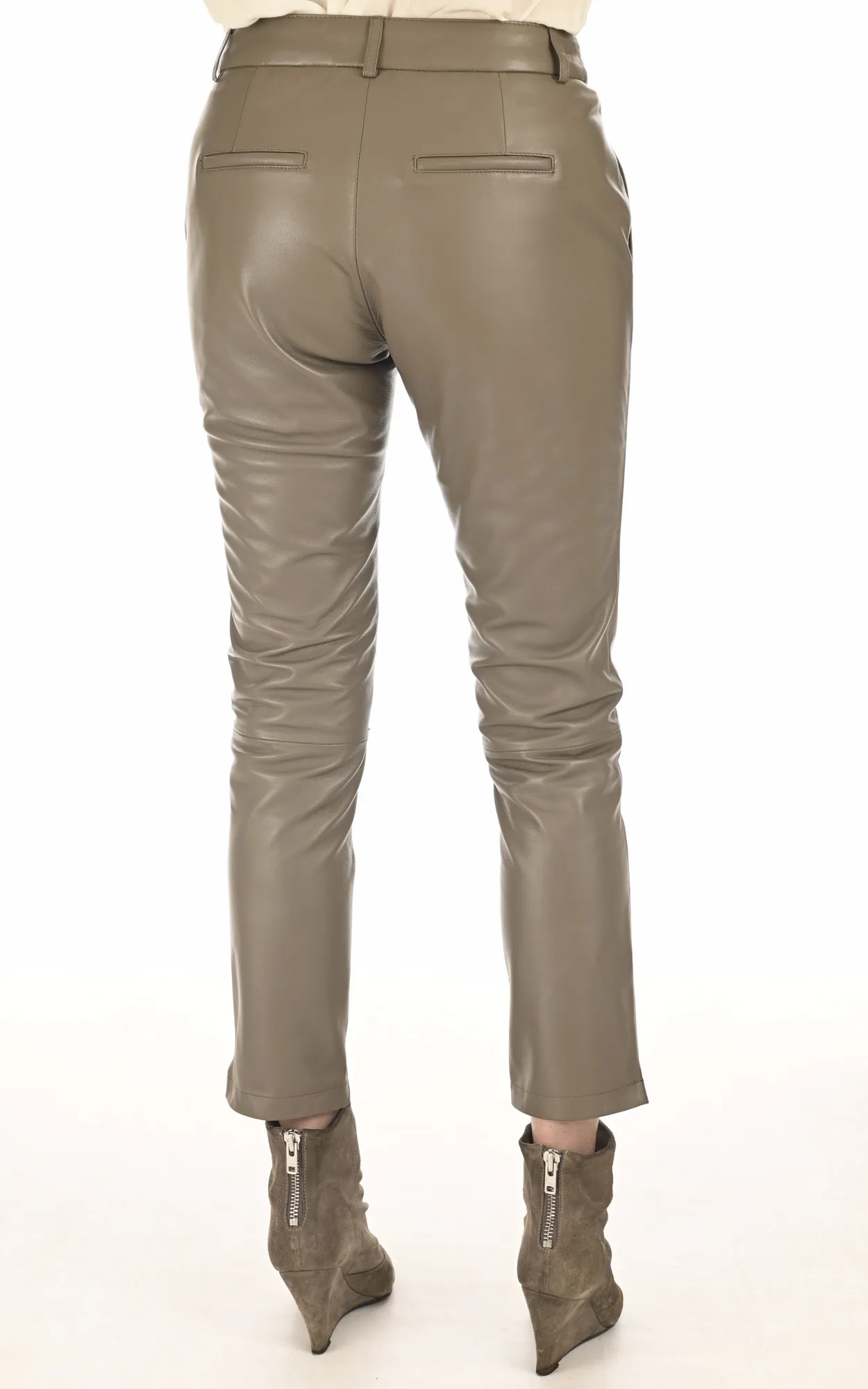 Pantalon Stage taupe Oakwood - La Canadienne - Pantalons / shorts Cuir Taupe