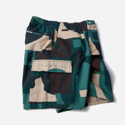 PARRA -  DISTORED CAMO SHORTS -  Green