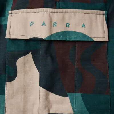 PARRA -  DISTORED CAMO SHORTS -  Green