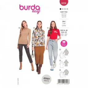 Patron t-shirt col roulé Femme - Burda n°6056