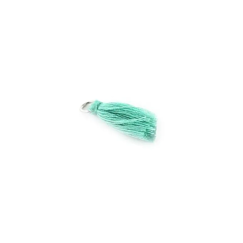 Pompon  avec anneau vert opaline 