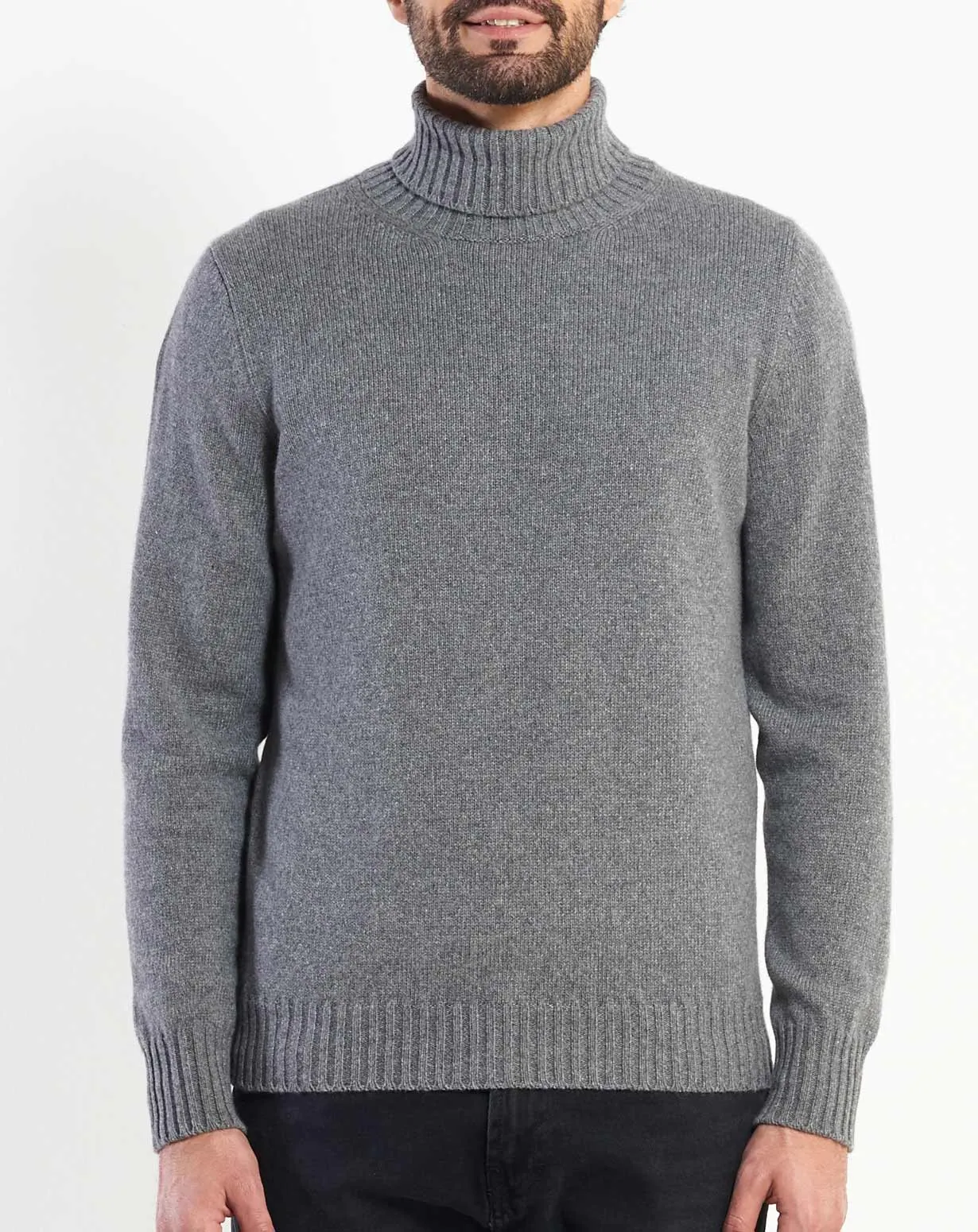 Pull Col Roulé Chaud en Cachemire Homme