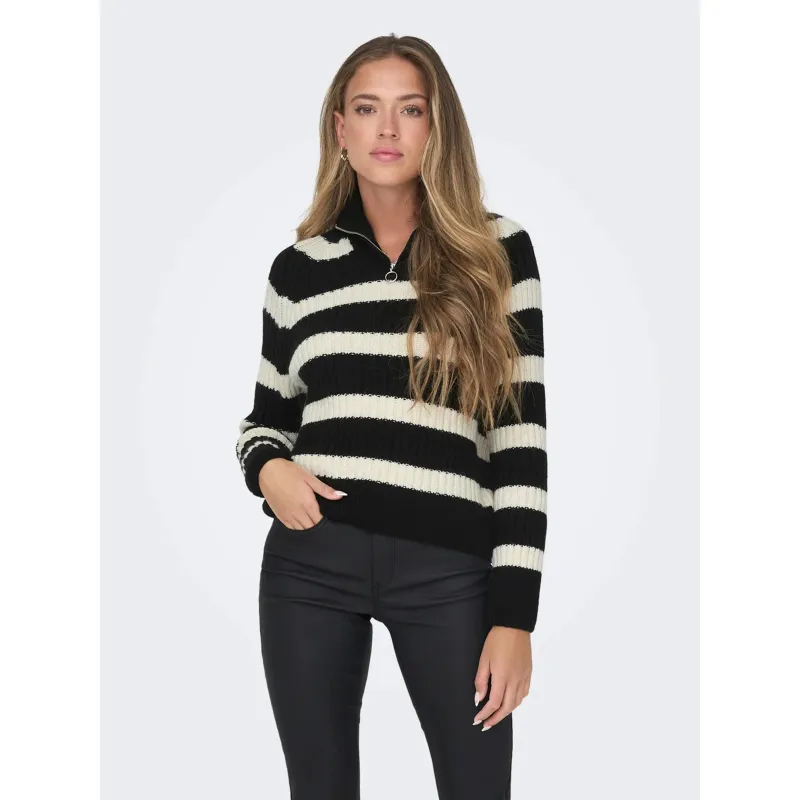 Pull col roulé megan gris femme - Jacqueline De Yong | wimod