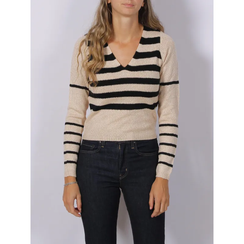 Pull crop col roulé court noir femme - Morgan | wimod