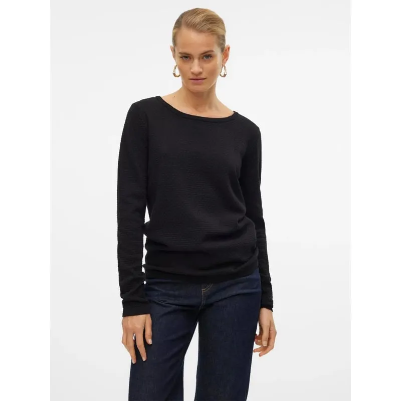 Pull crop col roulé court noir femme - Morgan | wimod