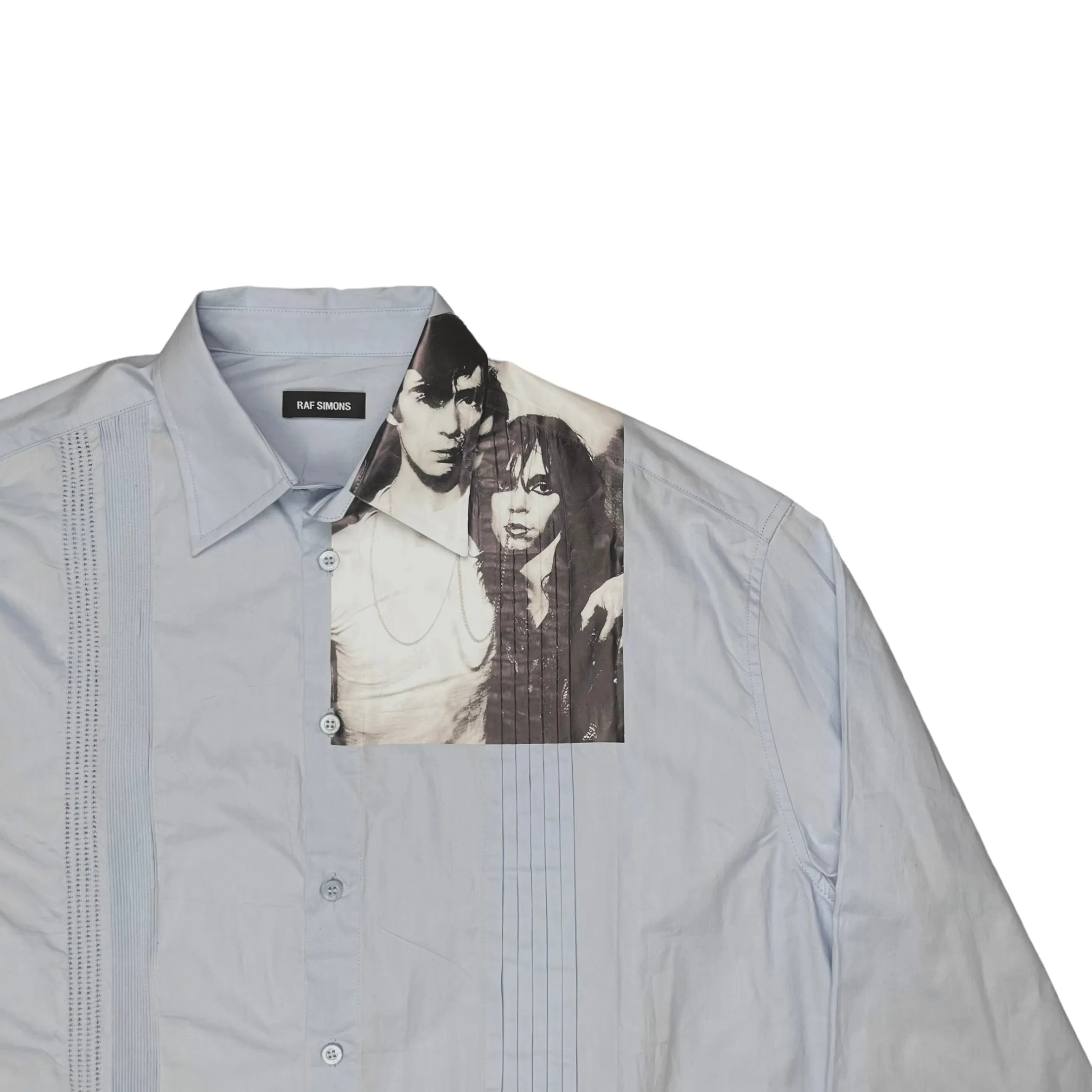 Raf Simons Pleated Photo Print Shirt - SS19