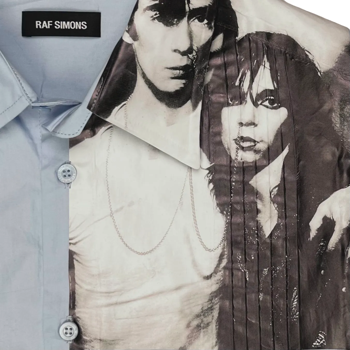 Raf Simons Pleated Photo Print Shirt - SS19