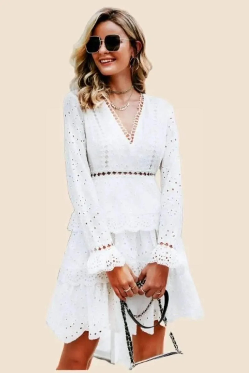 Robe blanche chic et bohème