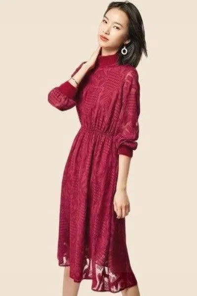 Robe bohème chic rouge