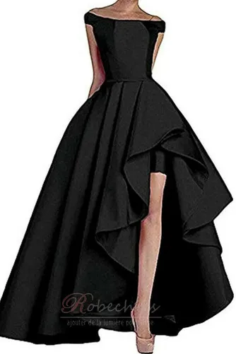 Robe de Bal Triangle Inversé Naturel taille Lacet Satin Chic Ruchés Plongeants