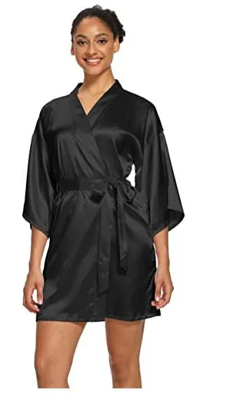 Robe de chambre tissu satin pour femmes