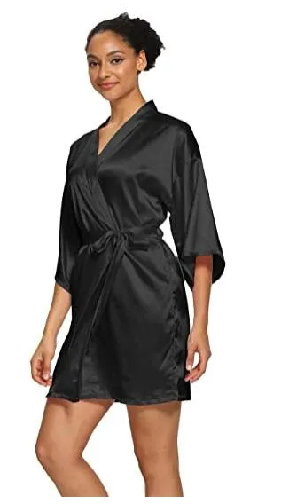 Robe de chambre tissu satin pour femmes