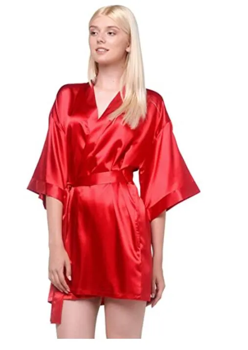 Robe de chambre tissu satin pour femmes