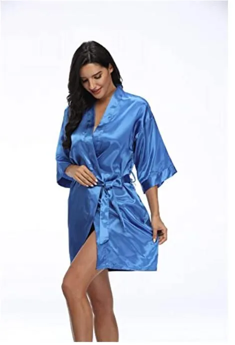 Robe de chambre tissu satin pour femmes