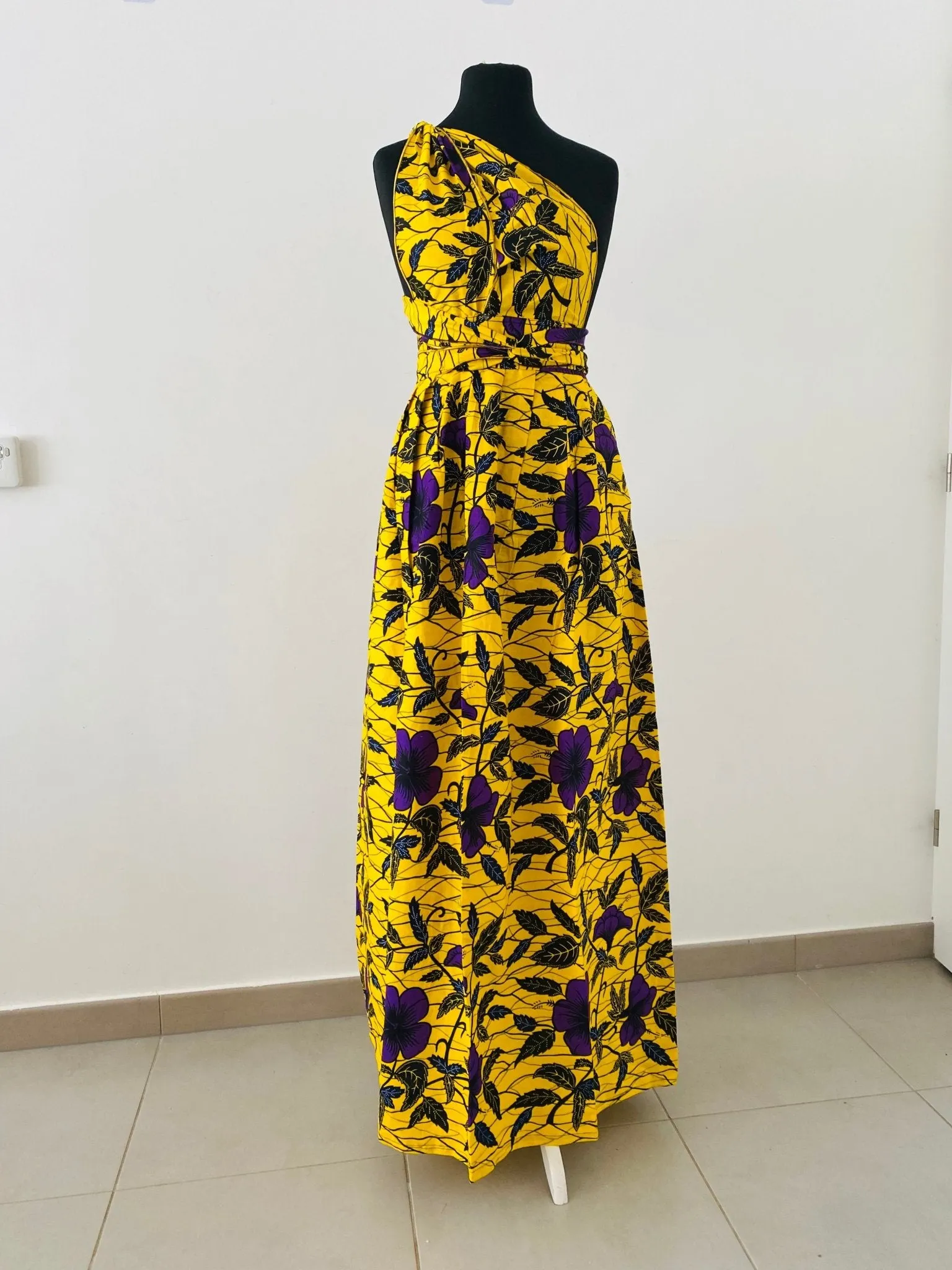 Robe de soirée africaine - Robe convertible en wax