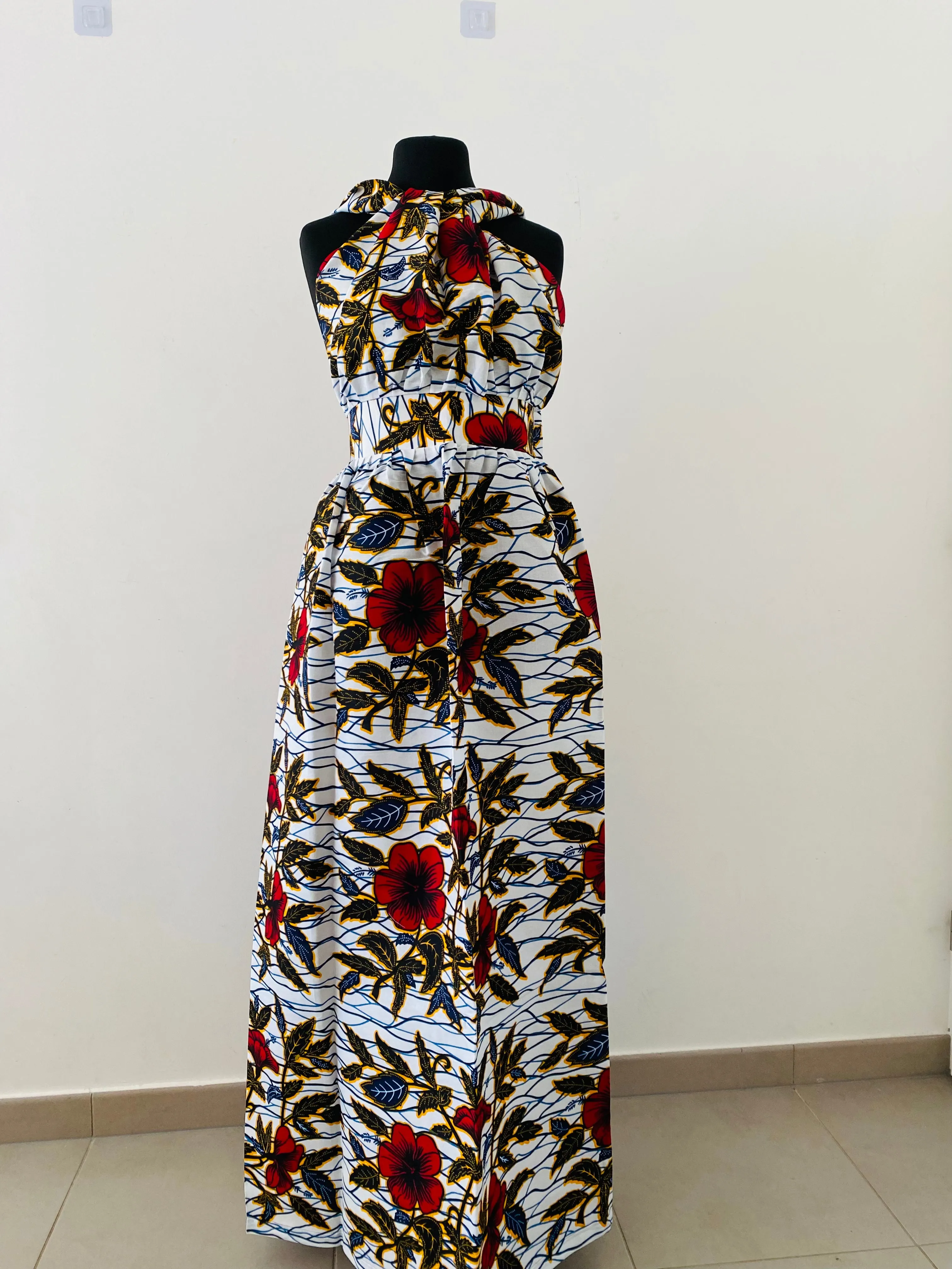 Robe de soirée africaine - Robe convertible en wax