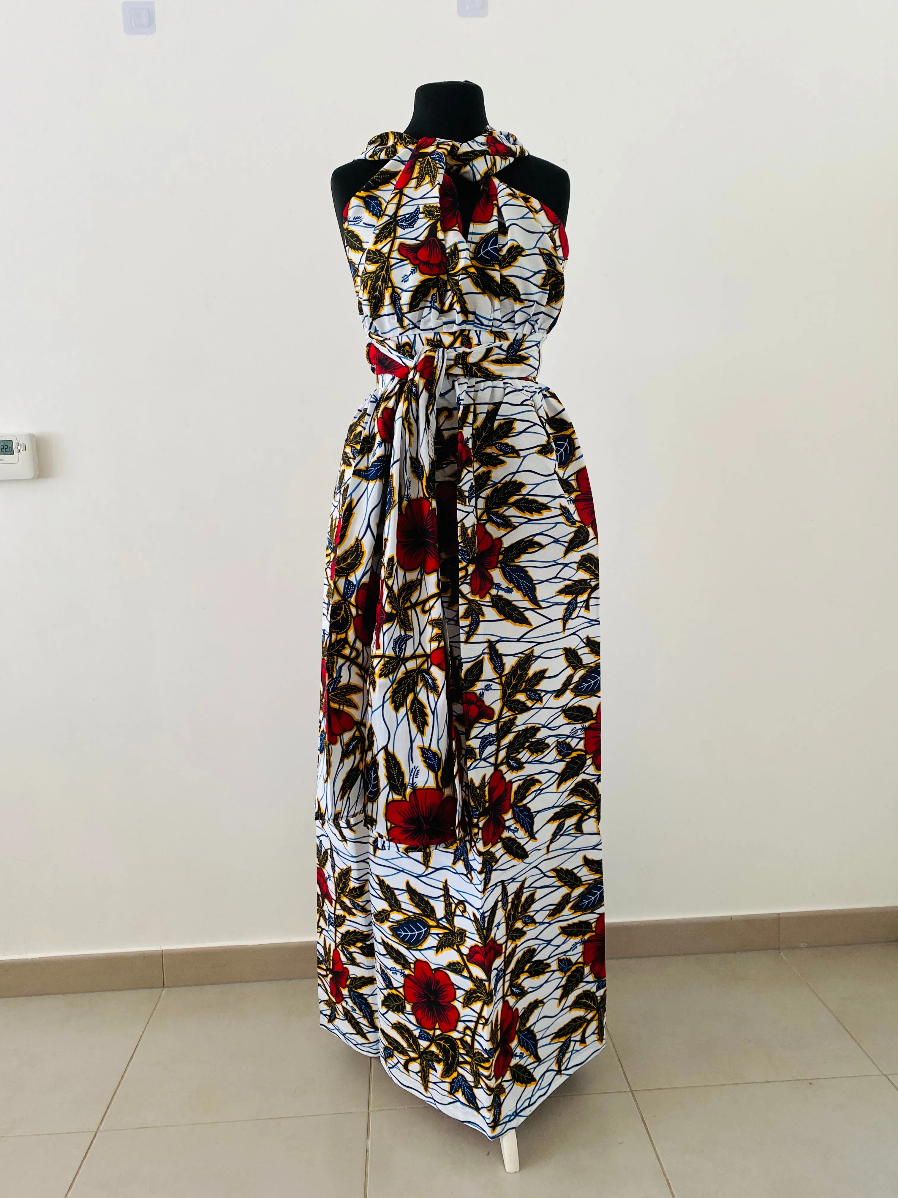 Robe de soirée africaine - Robe convertible en wax