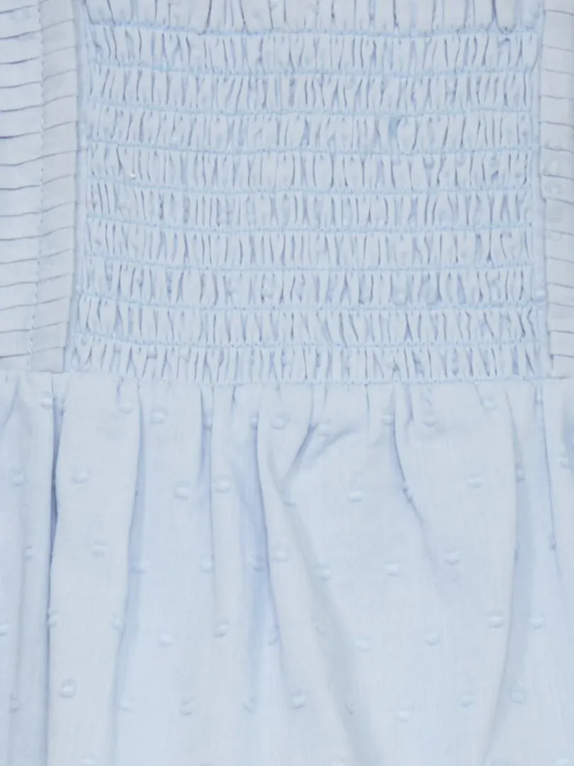 Robe en voile de coton + culotte - 2 pièces - Bleu